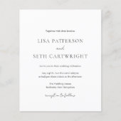 Eenvoudige uitnodigende uitnodiging voor klassieke (Voorkant)