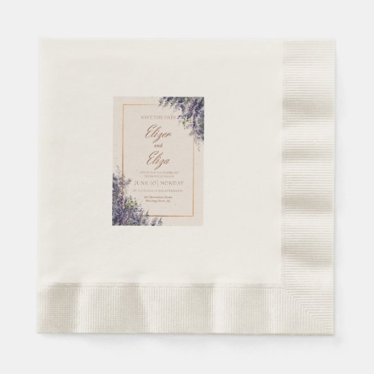 Eenvoudige uitnodiging : 12,7 cm x 17,8 cm, pap servet (Voorkant)