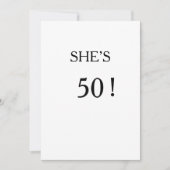 Eenvoudige Uitnodiging 50e Verjaardag (Voorkant)