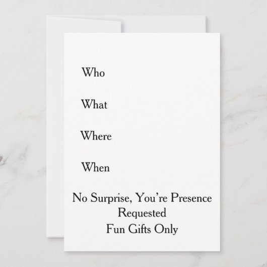 Eenvoudige Uitnodiging 50e Verjaardag (Achterkant)