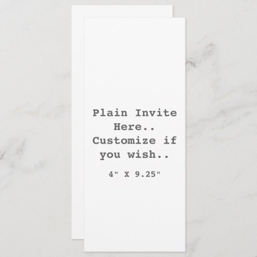 Eenvoudige uitnodiging.. kaart (Voorkant / Achterkant)