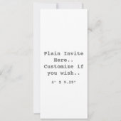 Eenvoudige uitnodiging.. kaart (Voorkant)