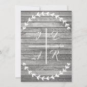 Eenvoudige uitnodiging op basis van hout (Achterkant)