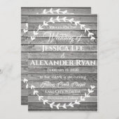 Eenvoudige uitnodiging op basis van hout (Voorkant / Achterkant)