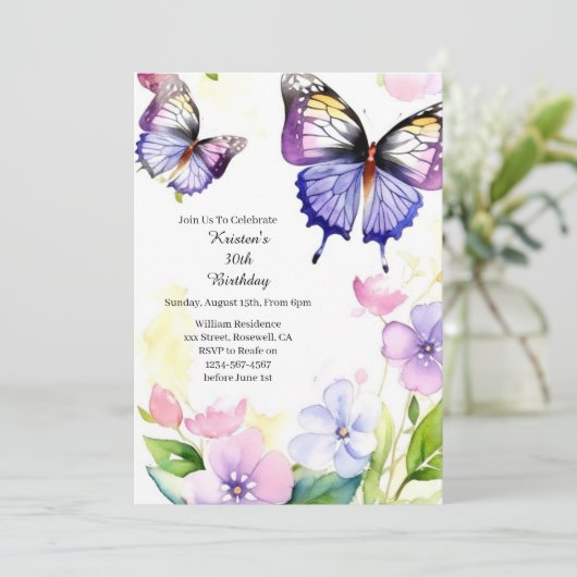 Eenvoudige uitnodiging op zaterdag (Staand voorkant)