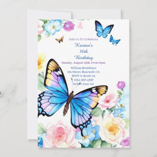 Eenvoudige uitnodiging op zaterdag (Voorkant)