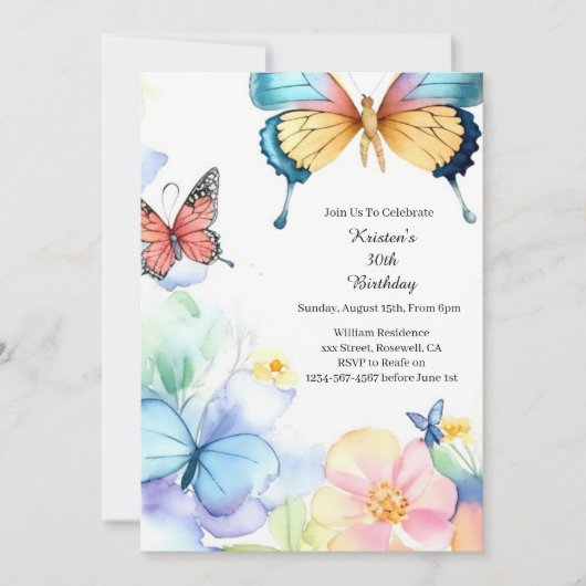 Eenvoudige uitnodiging op zaterdag (Voorkant)