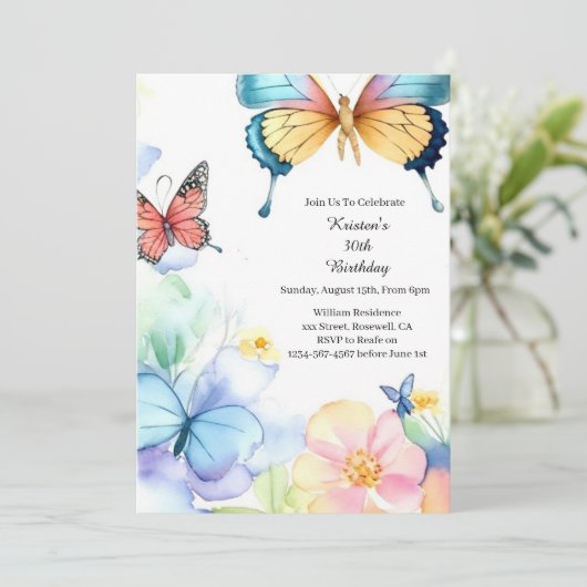 Eenvoudige uitnodiging op zaterdag (Staand voorkant)