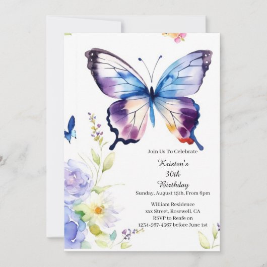 Eenvoudige uitnodiging op zaterdag (Voorkant)