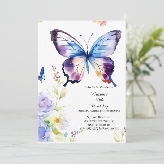 Eenvoudige uitnodiging op zaterdag (Staand voorkant)