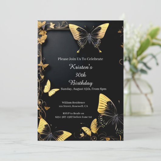 Eenvoudige uitnodiging op zaterdag (Staand voorkant)