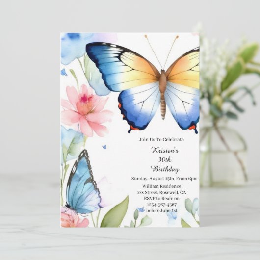 Eenvoudige uitnodiging op zaterdag (Staand voorkant)