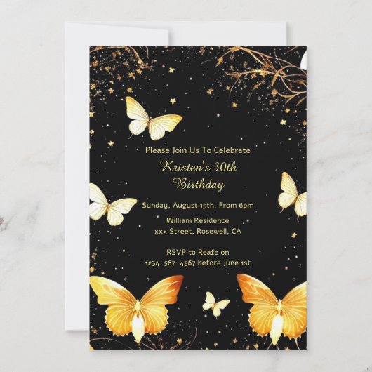 Eenvoudige uitnodiging op zaterdag (Voorkant)