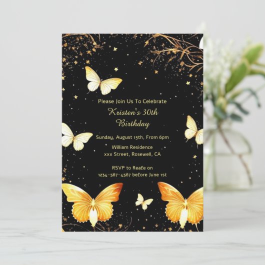 Eenvoudige uitnodiging op zaterdag (Staand voorkant)