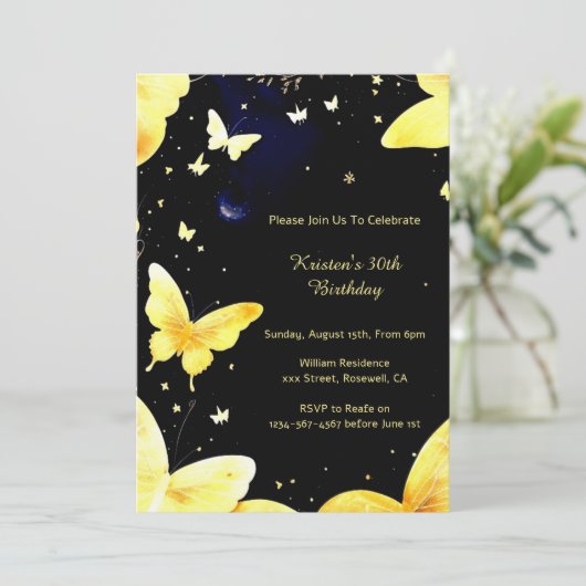 Eenvoudige uitnodiging op zaterdag (Staand voorkant)