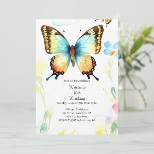 Eenvoudige uitnodiging op zaterdag (Staand voorkant)