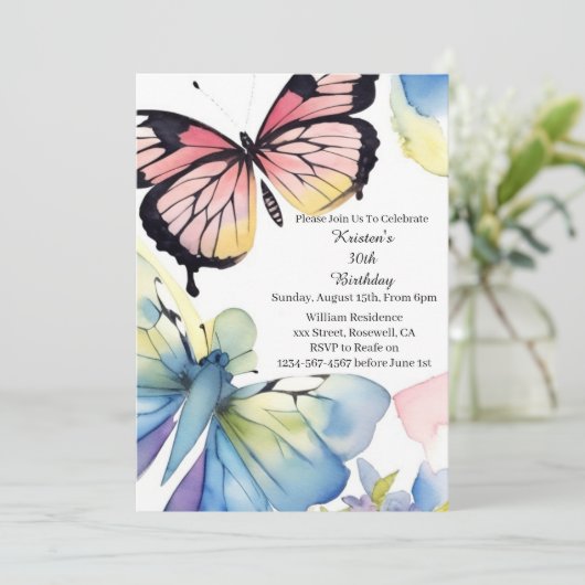 Eenvoudige uitnodiging op zaterdag (Staand voorkant)