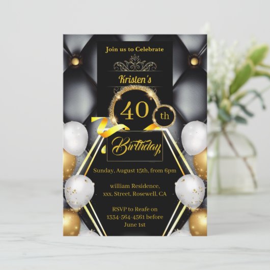 Eenvoudige uitnodiging op zaterdag (Staand voorkant)