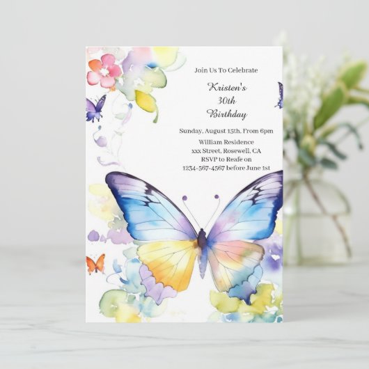 Eenvoudige uitnodiging op zaterdag (Staand voorkant)