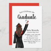 Eenvoudige uitnodiging tot Afstuderen Afstuderen i (Voorkant / Achterkant)