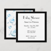 Eenvoudige uitnodiging tot Baby shower (Voorkant / Achterkant)