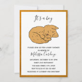 Eenvoudige uitnodiging tot Baby shower van dierlij (Voorkant)