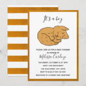 Eenvoudige uitnodiging tot Baby shower van dierlij (Voorkant / Achterkant)