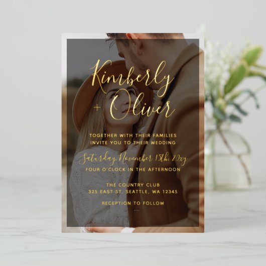 Eenvoudige uitnodiging tot Folie van bekritisatiew (Staand Voorkant)