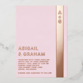 Eenvoudige uitnodiging tot Folie van Monogram brui (Voorkant)