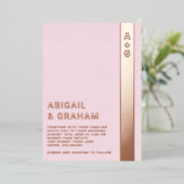 Eenvoudige uitnodiging tot Folie van Monogram brui (Staand Voorkant)