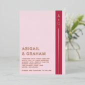 Eenvoudige uitnodiging tot Folie voor moderne wedd (Staand Voorkant)