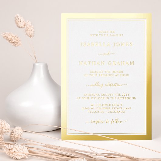 Eenvoudige uitnodiging tot Folie voor weddenschapp