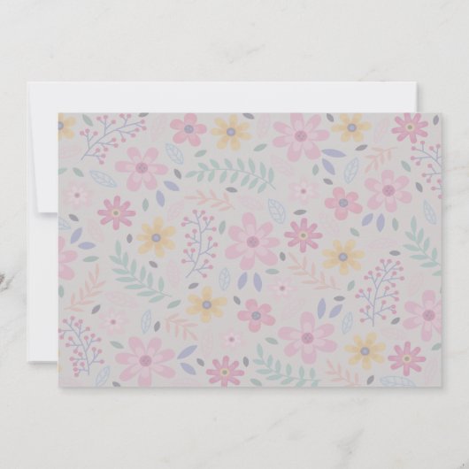 Eenvoudige uitnodiging tot foto van Surprise Birth (Achterkant)