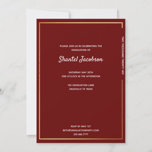 Eenvoudige uitnodiging tot het indienen van Afstud (Achterkant)