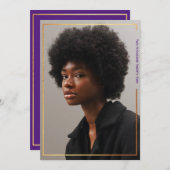 Eenvoudige uitnodiging tot het indienen van Afstud (Voorkant / Achterkant)