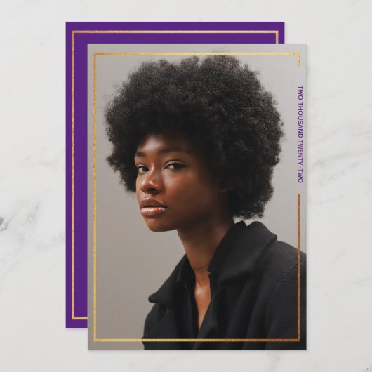 Eenvoudige uitnodiging tot het indienen van Afstud (Voorkant / Achterkant)