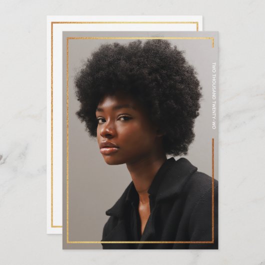 Eenvoudige uitnodiging tot het indienen van Afstud (Voorkant / Achterkant)