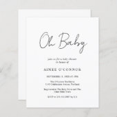 Eenvoudige uitnodiging tot het indienen van Baby s (Voorkant / Achterkant)