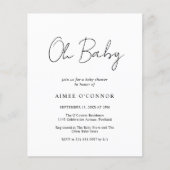 Eenvoudige uitnodiging tot het indienen van Baby s (Voorkant)