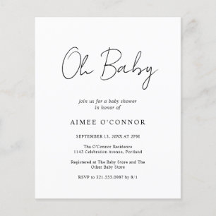 Eenvoudige uitnodiging tot het indienen van Baby s