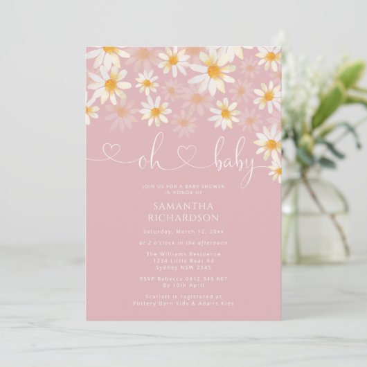 Eenvoudige uitnodiging tot het indienen van Baby s (Staand voorkant)