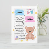 Eenvoudige uitnodiging tot het indienen van Beren (Staand voorkant)