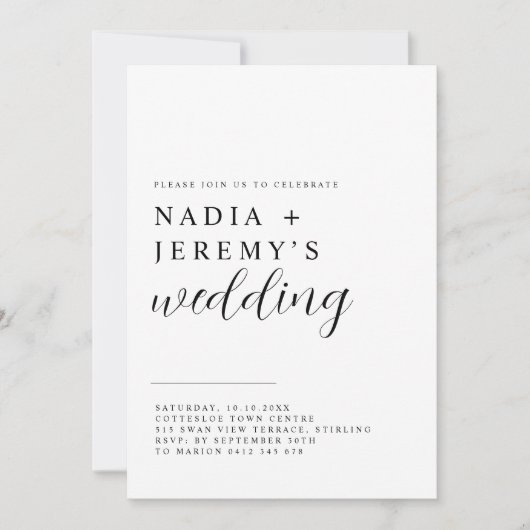 Eenvoudige uitnodiging tot het uitzenden van een z (Voorkant)