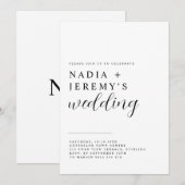 Eenvoudige uitnodiging tot het uitzenden van een z (Voorkant / Achterkant)