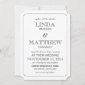 Eenvoudige uitnodiging tot het uitzenden van een z (Voorkant)