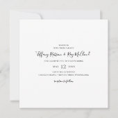 Eenvoudige uitnodiging tot het uitzenden van het h (Voorkant)