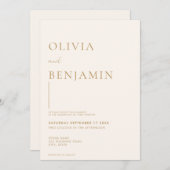 Eenvoudige uitnodiging tot het uitzenden van wedst (Voorkant / Achterkant)