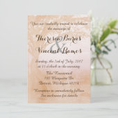 Eenvoudige uitnodiging tot huwelijk met bomen (Staand voorkant)