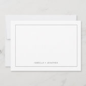 Eenvoudige uitnodiging tot huwelijk met RSVP (Achterkant)