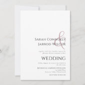 Eenvoudige uitnodiging tot roze weddenschap (Voorkant)